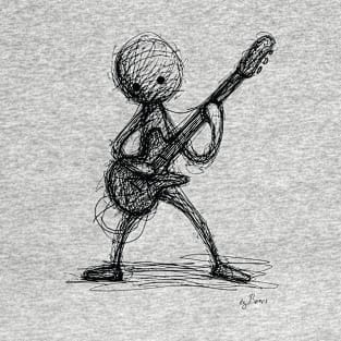 Stickman Playing Electric Guitar T-Shirt